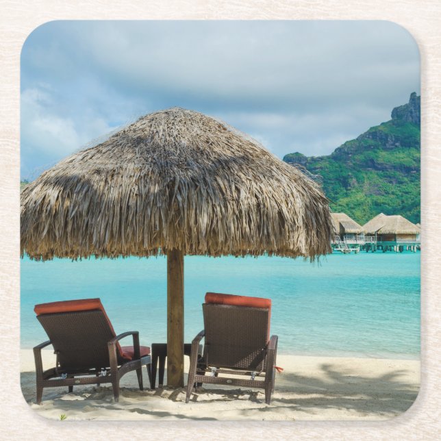 Beach on Bora Bora coaster (Front)