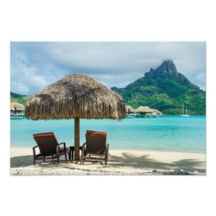 Beach on Bora Bora photo print