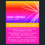 Beach Palm Leaf Silhouette, Travel Agent Advert Flyer<br><div class="desc">Beach Palm Leaf Silhouette,  Travel Agent Advertising Flyers By The Business Card Store.</div>