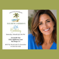Beach Palm Tree 40th Birthday Photo