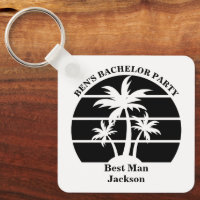 Beach Palm Tree Bachelor Party Groomsmen