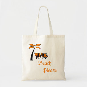 Beach Palm Tree Chair Tote Bag