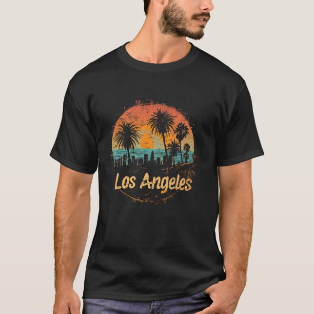 Beach Palm Tree Long Sleeve T Shirt (Front)