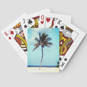 Beach Palm Tree Playing Cards