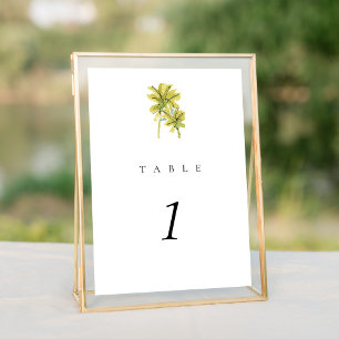 Beach Palm Trees 5x7" Wedding Table Number