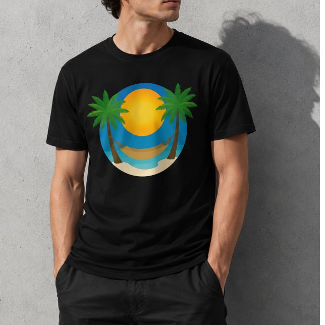 Beach Palm Trees Hammock T-Shirt (Creator Uploaded)