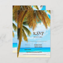 Beach Palm Trees Ocean Destination Wedding
