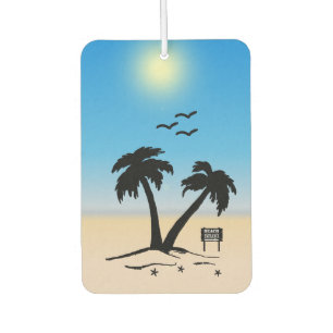 Beach Palm Trees Sunny Car Air Freshener