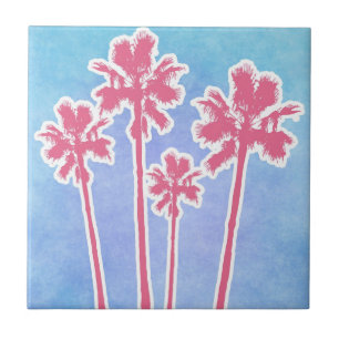 Beach Palm Trees Tile