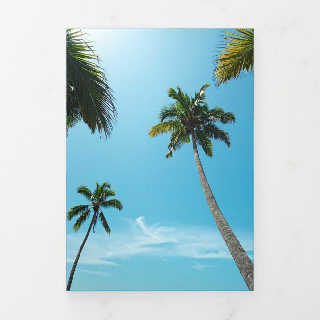 beach palms Tri-Fold card (Cover)