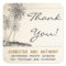 beach palms wedding thank you stickers