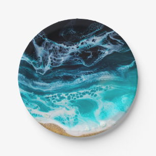 Beach paper plate