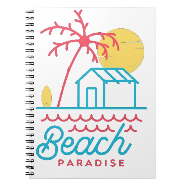Beach paradise cute notebook (Front)