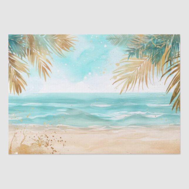 Beach Paradise pattern Tissue Paper (Front)
