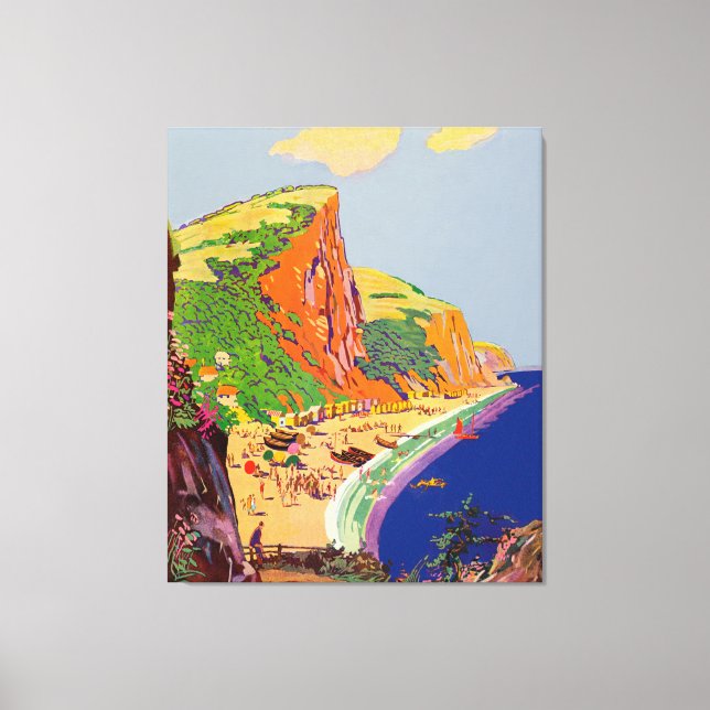 beach party 37x45 canvas print (Front)