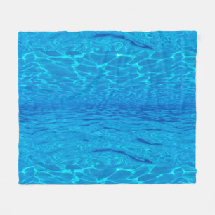 Beach party blues sun ocean water pool pop colour fleece blanket