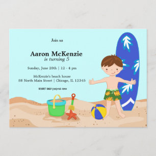 Beach party (Boy) Invitation