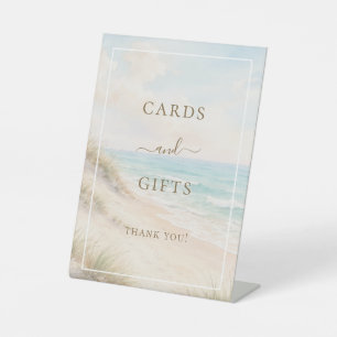 Beach party card gifts sign