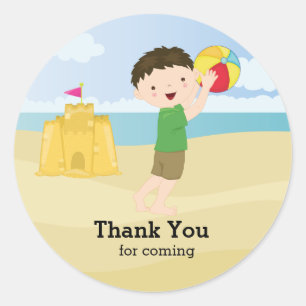 Beach Party Classic Round Sticker