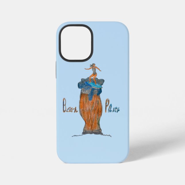 Beach party design  iPhone case (Back)