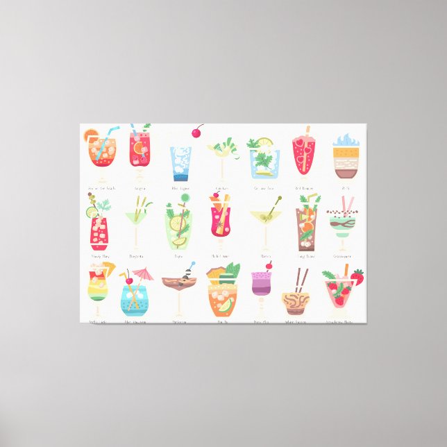 Beach party drinks canvas print (Front)