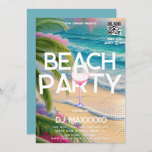 Beach Party Event Bar Tropical Club Flyer Invitation