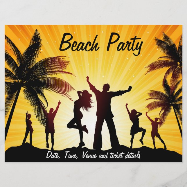 Beach party flyer (Front)