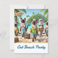 Beach party for Cat lovers Hawaii themed