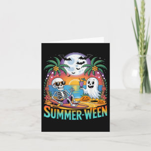 Beach Party Halloween Vibes Summerween Skeleton Gh Card