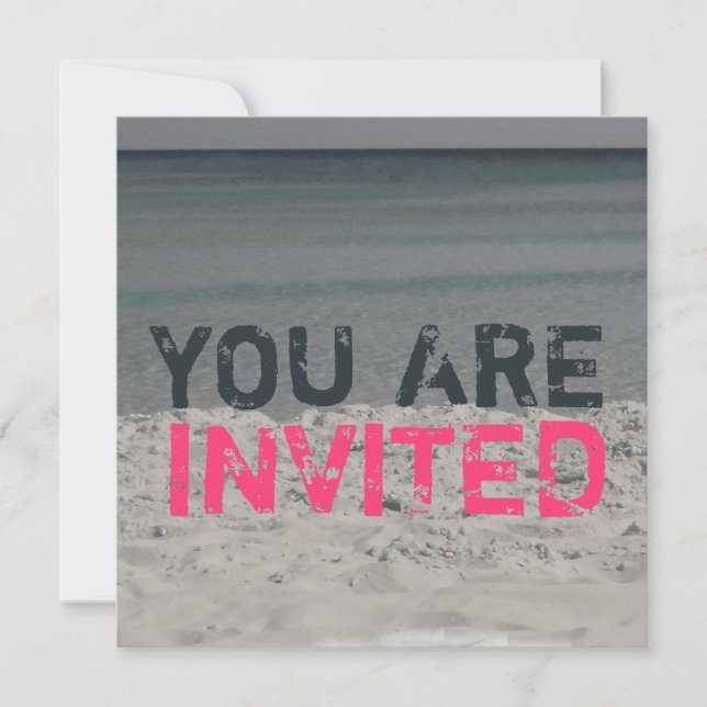 Beach Party Invitation (Front)