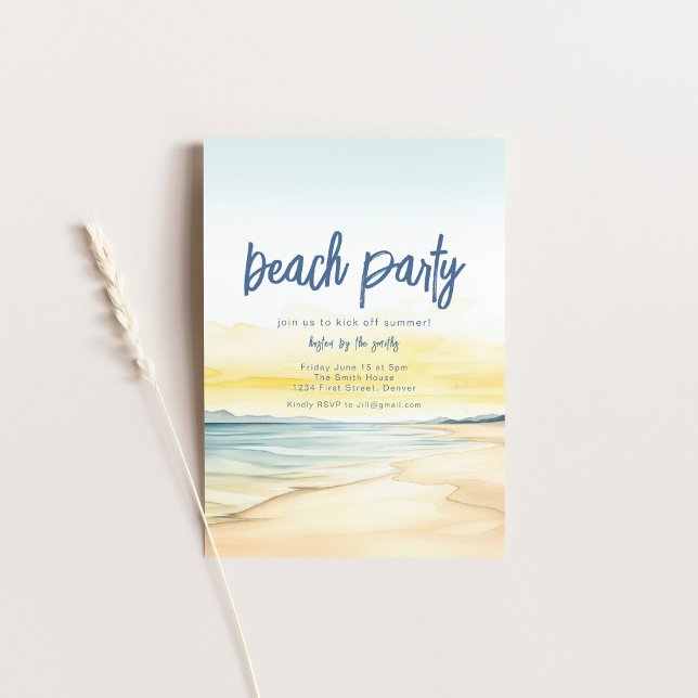 Beach Party Invitation Template (Creator Uploaded)