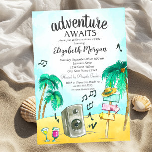 Beach Party Palms  Invitation