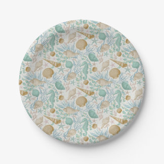Beach Party Paper Plates, 7" Round Paper Plate