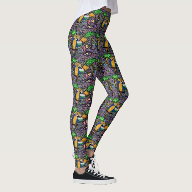 Beach Party Parrot Leggings (Right)