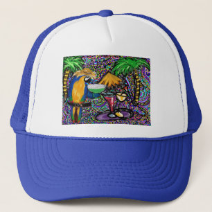 Beach Party Parrot Trucker Hat