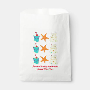 Beach Party Sandcastle Starfish Sand Bucket Favour Bags