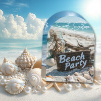 Beach Party Sweet 16 Sand Ocean Seashells