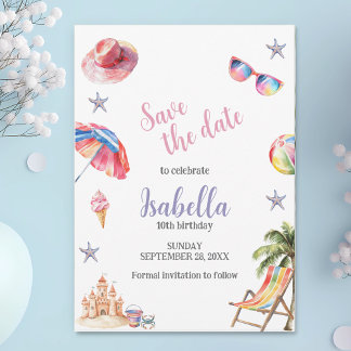 Beach Party Tropical Summer Save The Date