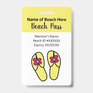 Beach Pass ID Badge