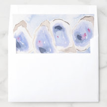Beach Pastel Dusty Blue Watercolor Oyster Wedding
