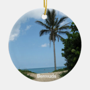Beach Path, Bermuda Ceramic Tree Decoration