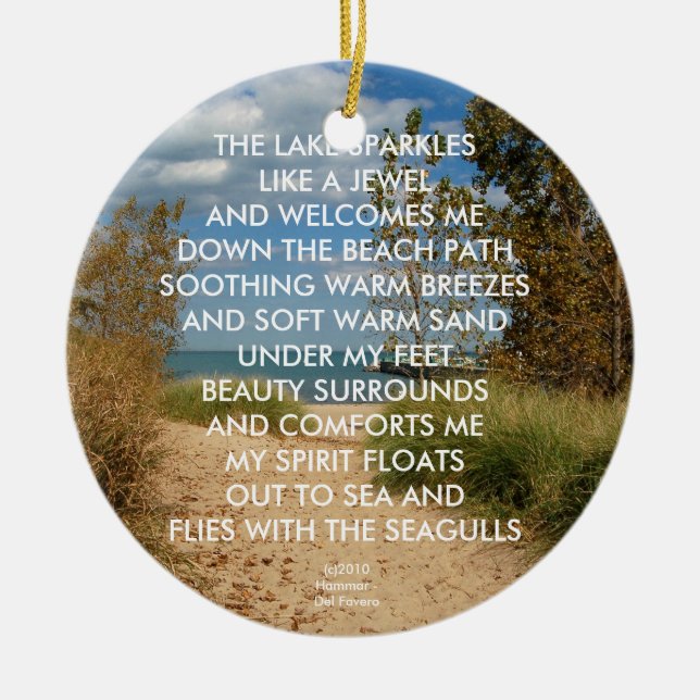 BEACH PATH ORNAMENT OR PENDANT (Front)
