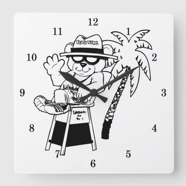 Beach Patrol Wall Clock (Front)