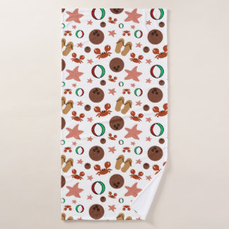Beach Pattern Bath Towel: Vacation ready Towel