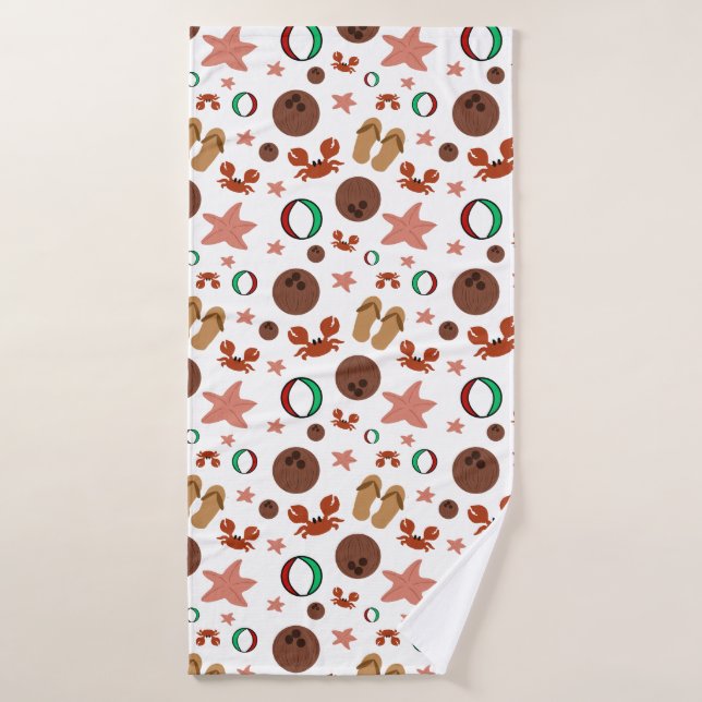 Beach Pattern Bath Towel: Vacation ready Towel (Bath Towel)
