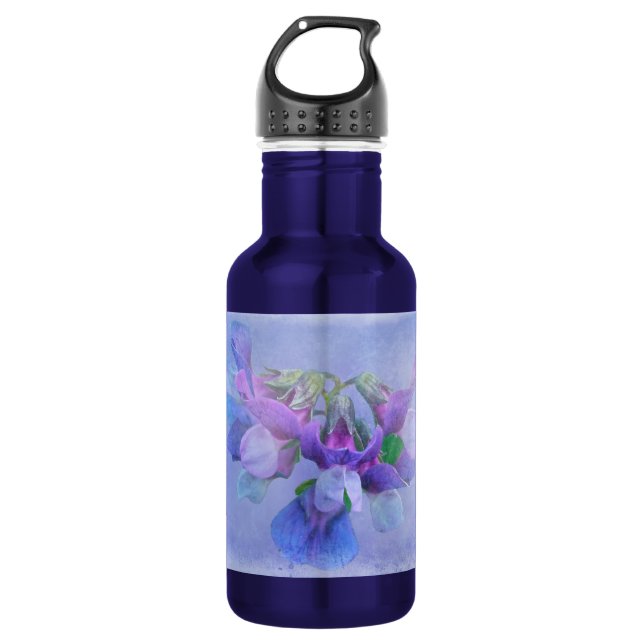 Beach Pea Flowers 532 Ml Water Bottle (Front)