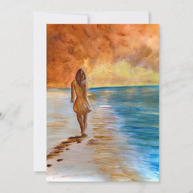 Beach Peace Thank You Card (Front)