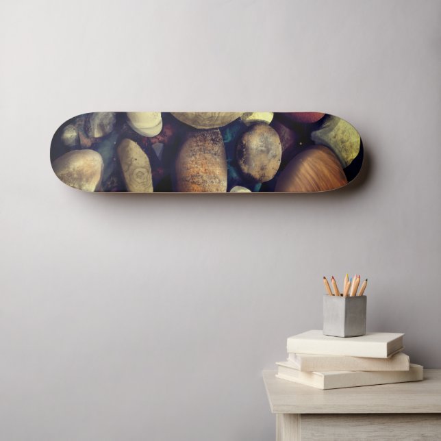 Beach Pebble Pattern Skateboard (Wall Art (Horz))