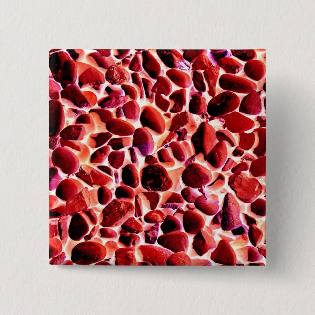 BEACH PEBBLES 15 CM SQUARE BADGE (Front)