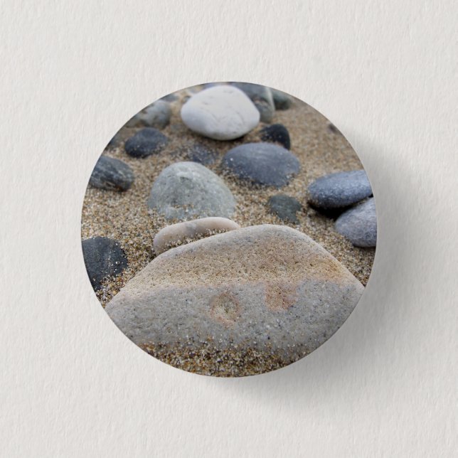 Beach Pebbles Photo Button / Badge (Front)